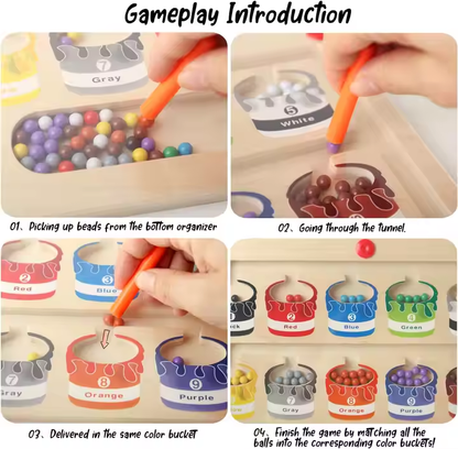 Magnetic Maze Color Sorting Game