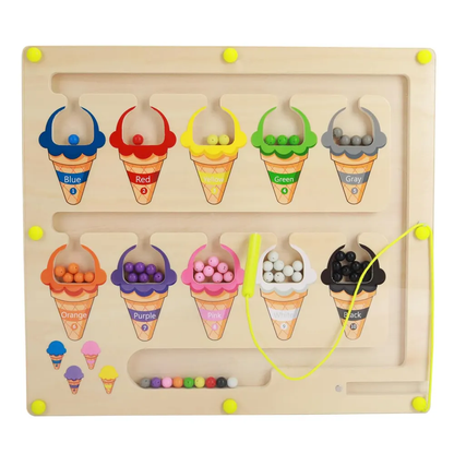 Magnetic Maze Color Sorting Game