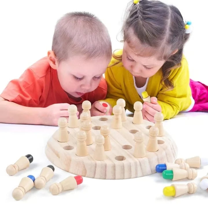 Wooden Memory Match Stick Chess Game